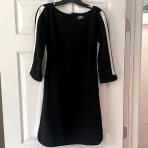 Vince Camuto Black and White Dress, 3/4 Sleeves, above knee, size 6